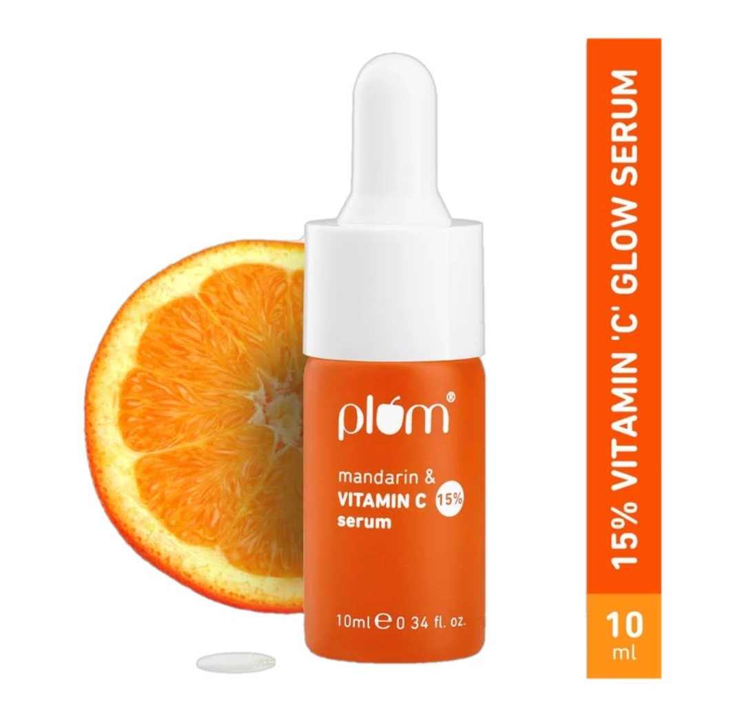 Plum 15% Vitamin C Glow Boost & Dark Spot Fading Serum Visibly Glowing Skin in 2 weeks All Skin Types (10 ml)